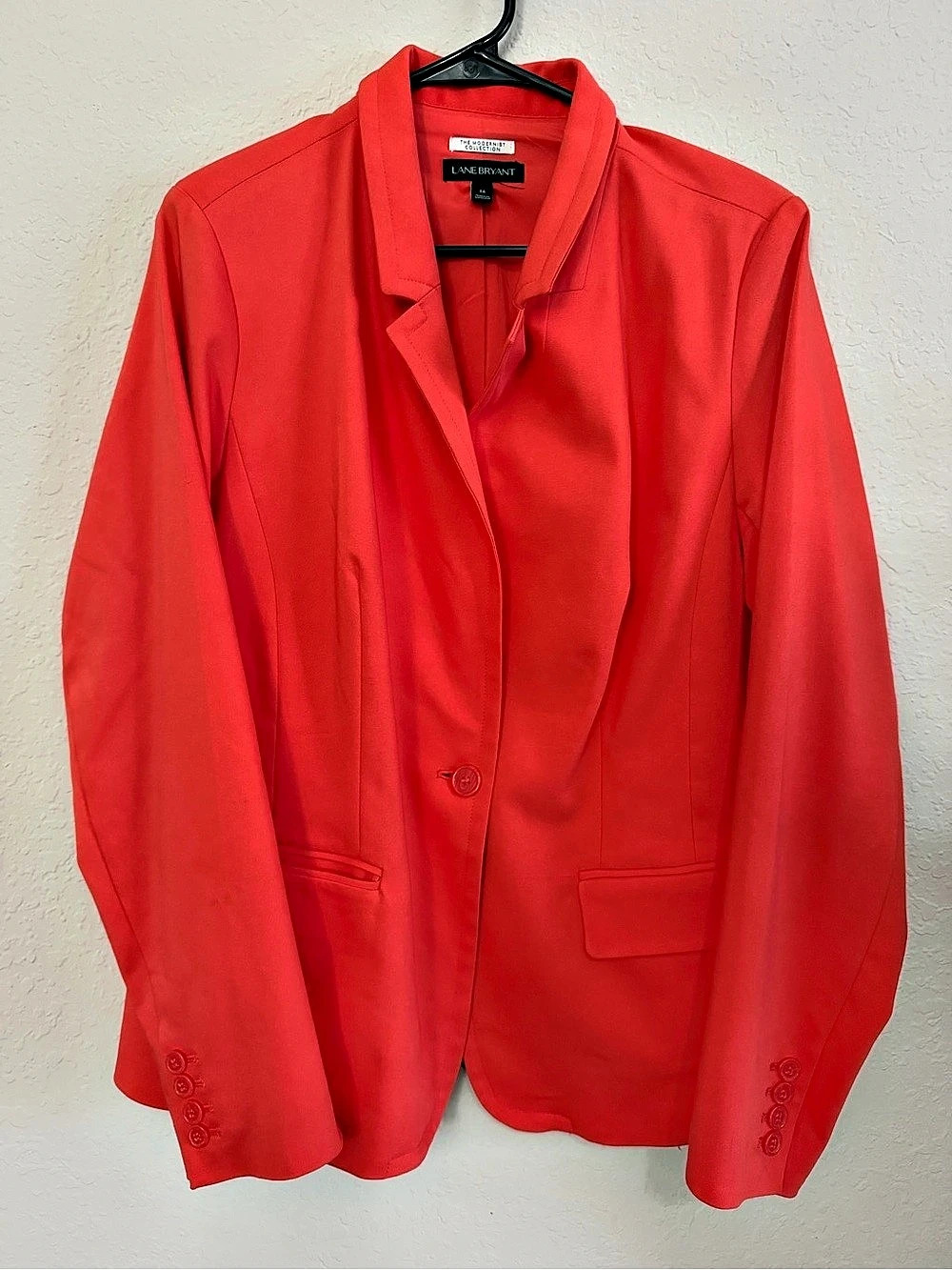 Lane Bryant The Modernist Collection Single-Button Blazer Red Size 16